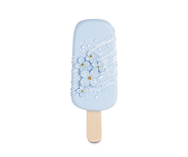 Magnete gelato azzurro fiori glit - 29393 Magnete gelato azzurro fiori glit - 29393