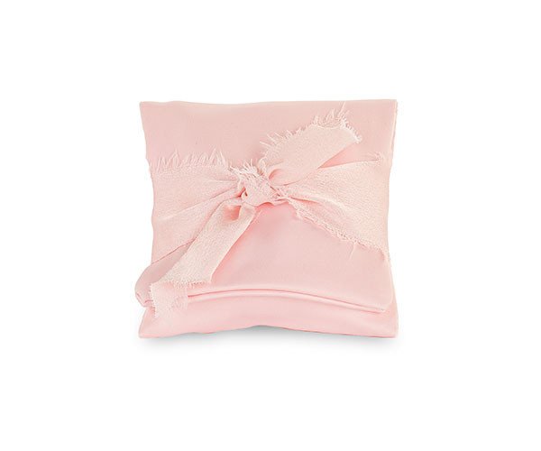 Bustina raso rosa con nastro - 29448