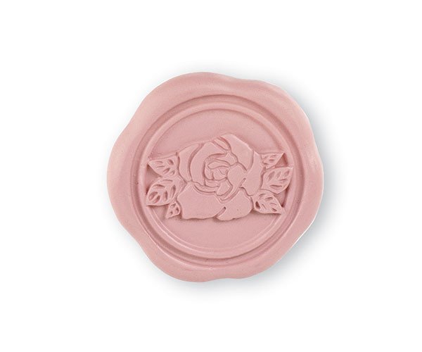 Ceralacca cipria con rosa con adesivo - 29519