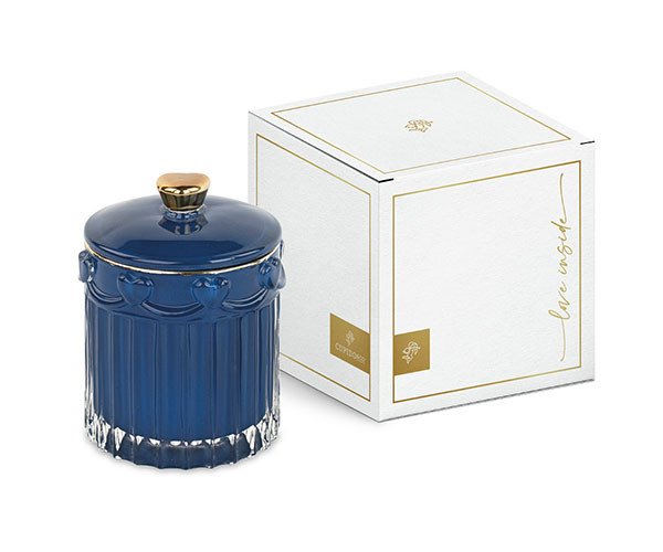 Potiche Candela Profumatore Blu Con Scatola - 29599