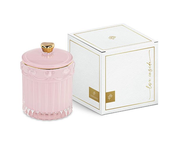 Potiche Candela Profumatore Rosa Con Scatola - 29604
