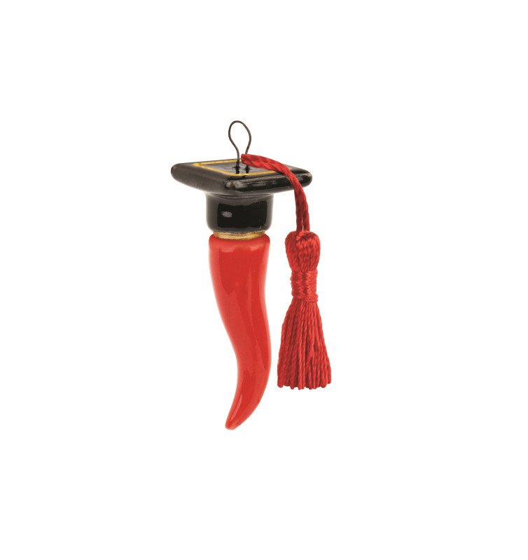 Cornetto rosso con tocco da appendre - 29701