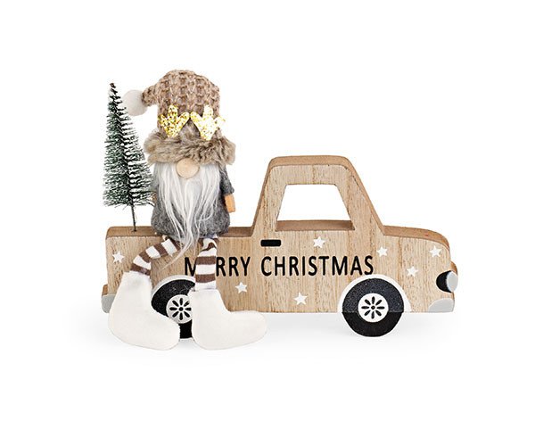 Gnomo beige su macchina - 780