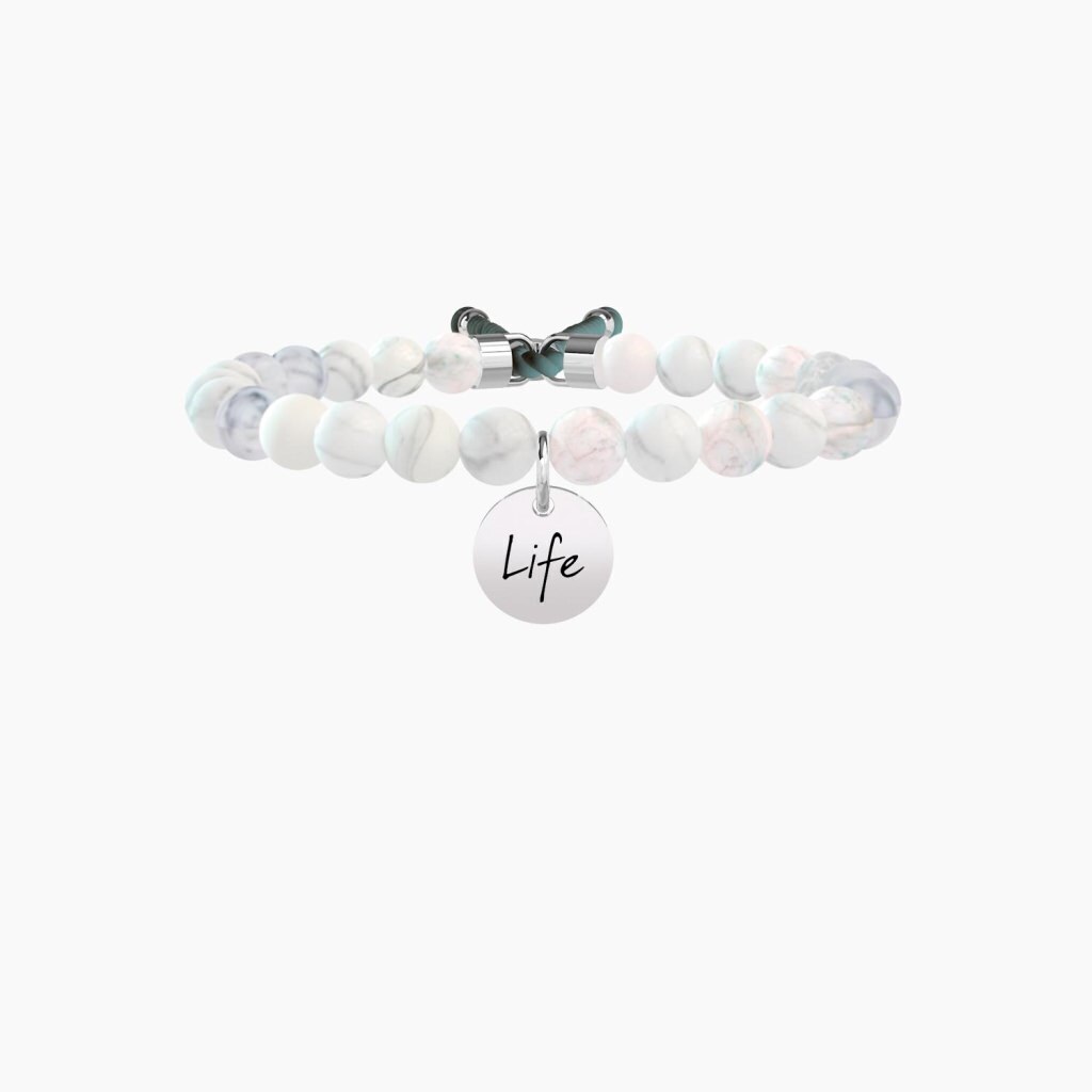 Bracciale aulite bianca e acciaio 316l - 231528