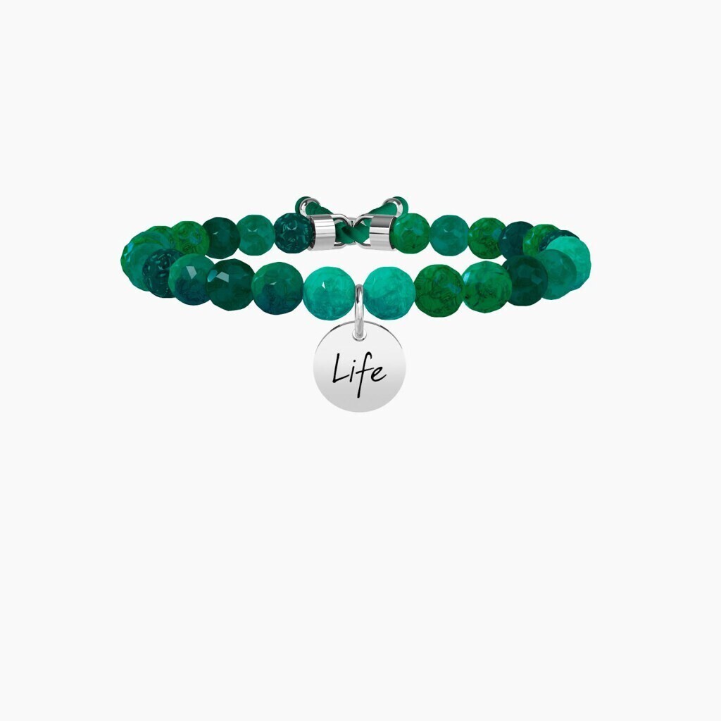 Bracciale agata verde e acciaio 316l - 231530