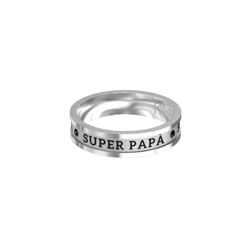 Anello in acciaio 316L cristalli - 721009-21