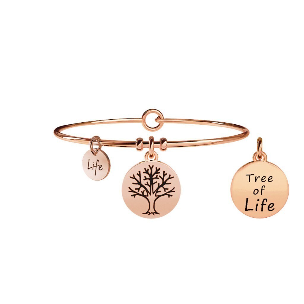 Bracciale in acciaio 316l e pvd rosè - 731026