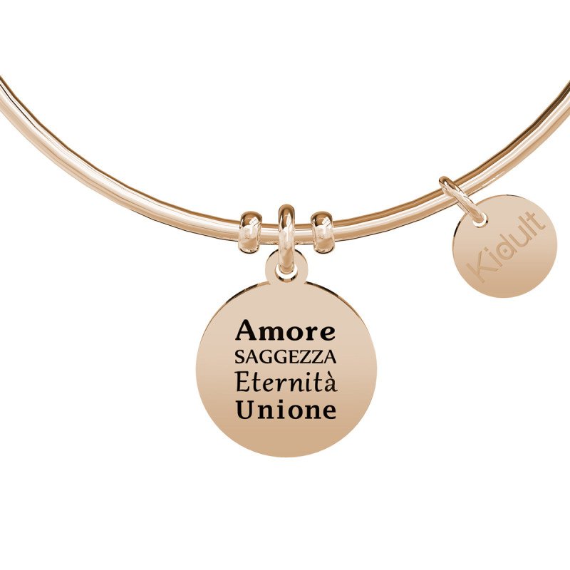 Bracciale in acciaio 316l e pvd rosè - 731066