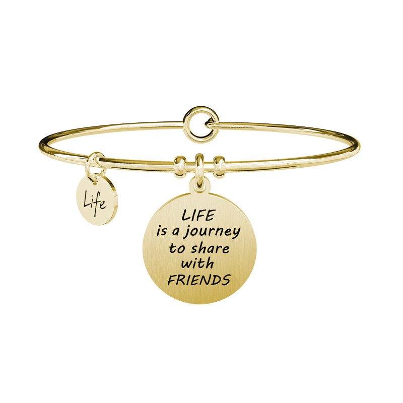 Bracciale in acciaio 316l e pvd oro - 731640