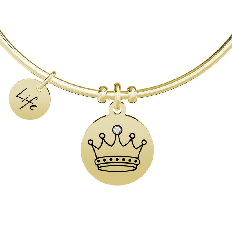 Bracciale in acciaio 316l e pvd oro - 731658