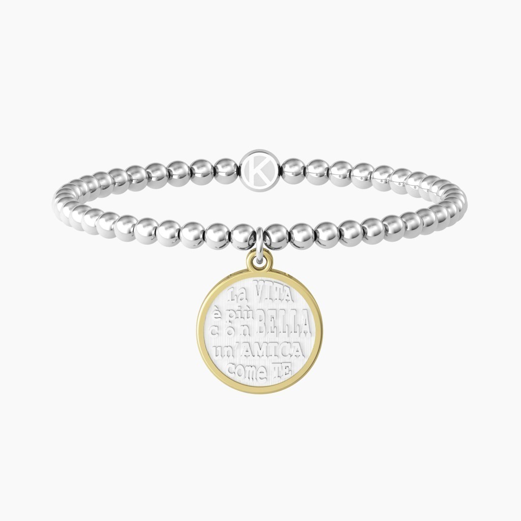 Bracciale in acciaio 316l e pvd oro - 731923