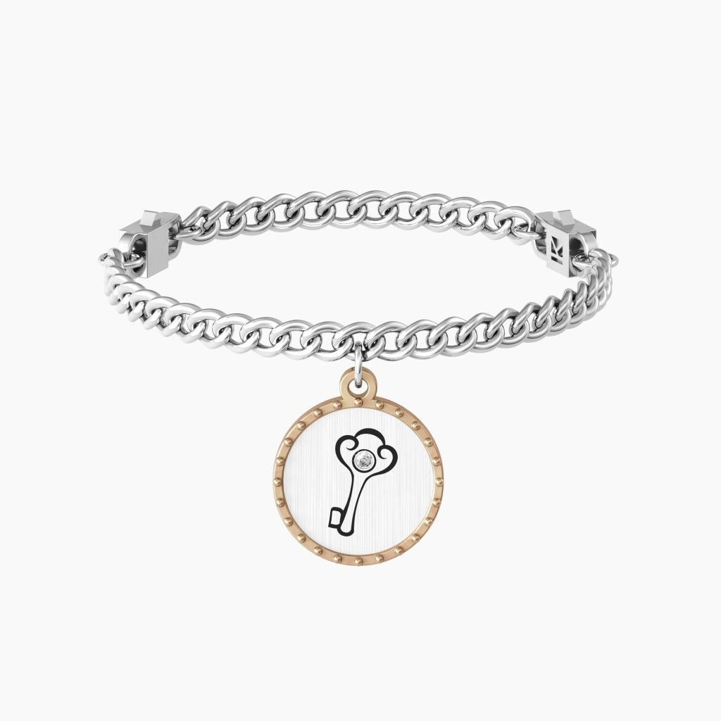 Bracciale in acciaio 316l e pvd rosé - 731930