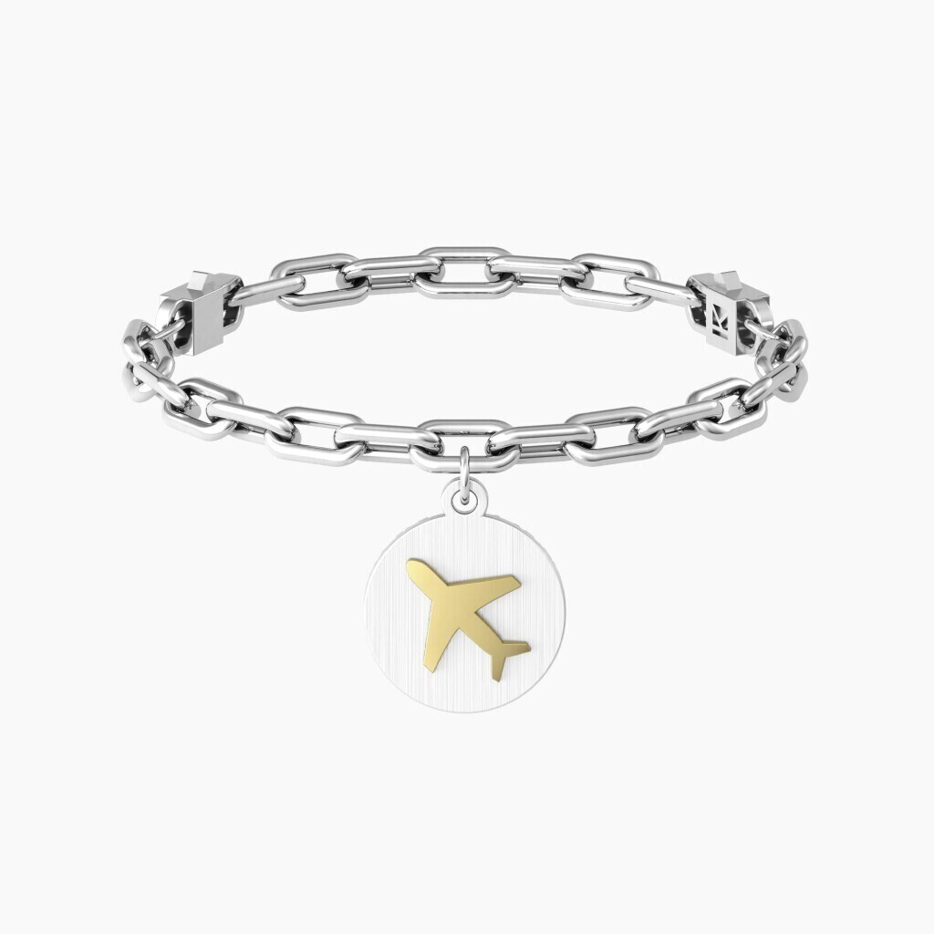 Bracciale in acciaio 316l e pvd oro - 731967