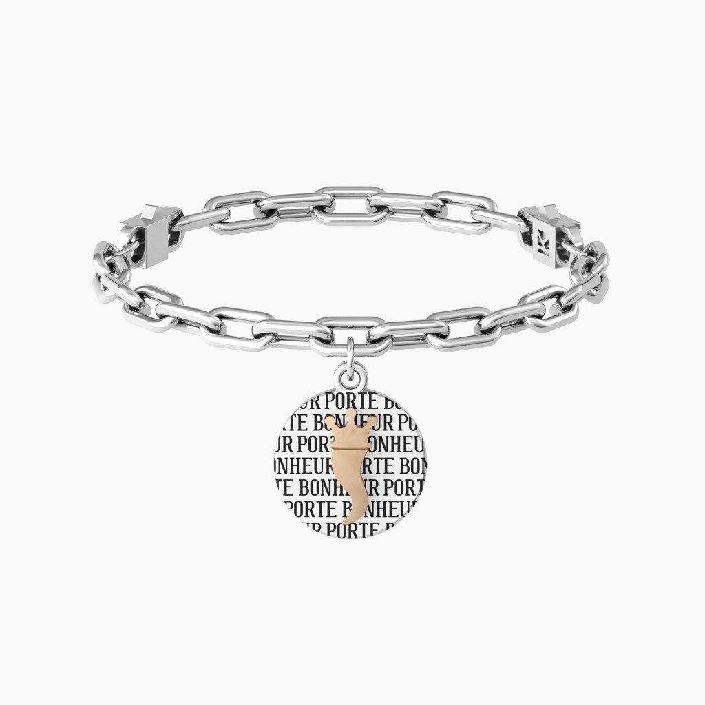 Bracciale in acciaio 316l e pvd rosé - 731969