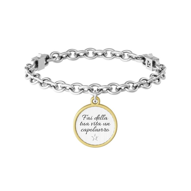 Bracciale in acciaio 316l e pvd oro - 732091