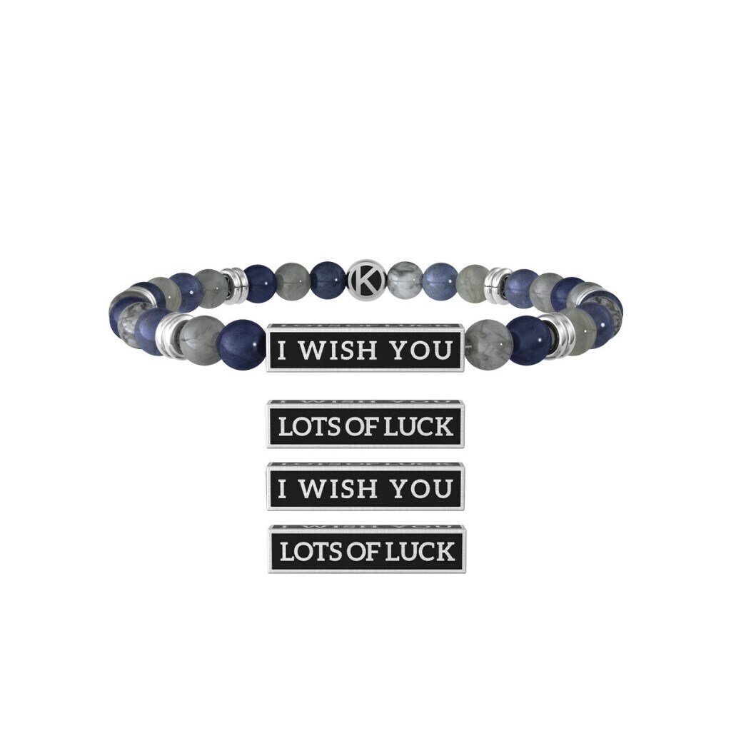 Bracciale pietre multicolor, acciaio 316l pvd nero - 732119