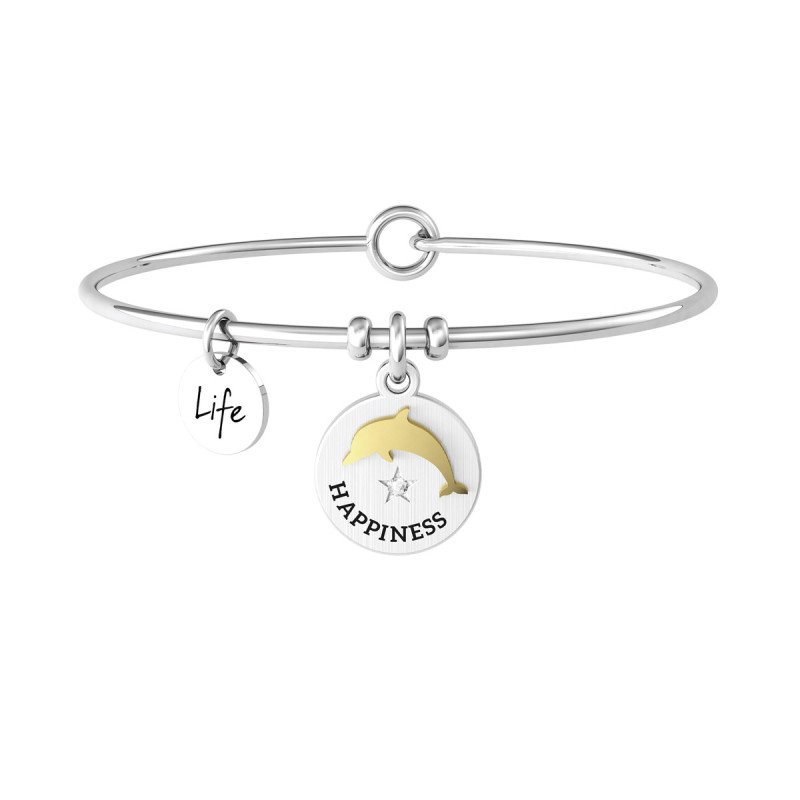 Bracciale in acciaio 316L e PVD Gold - 732147