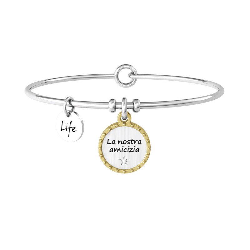 Bracciale in acciaio 316L e PVD Gold - 732159