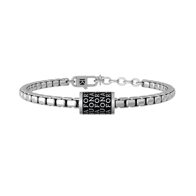 Bracciale in acciaio 316L e PVD Black - 732169