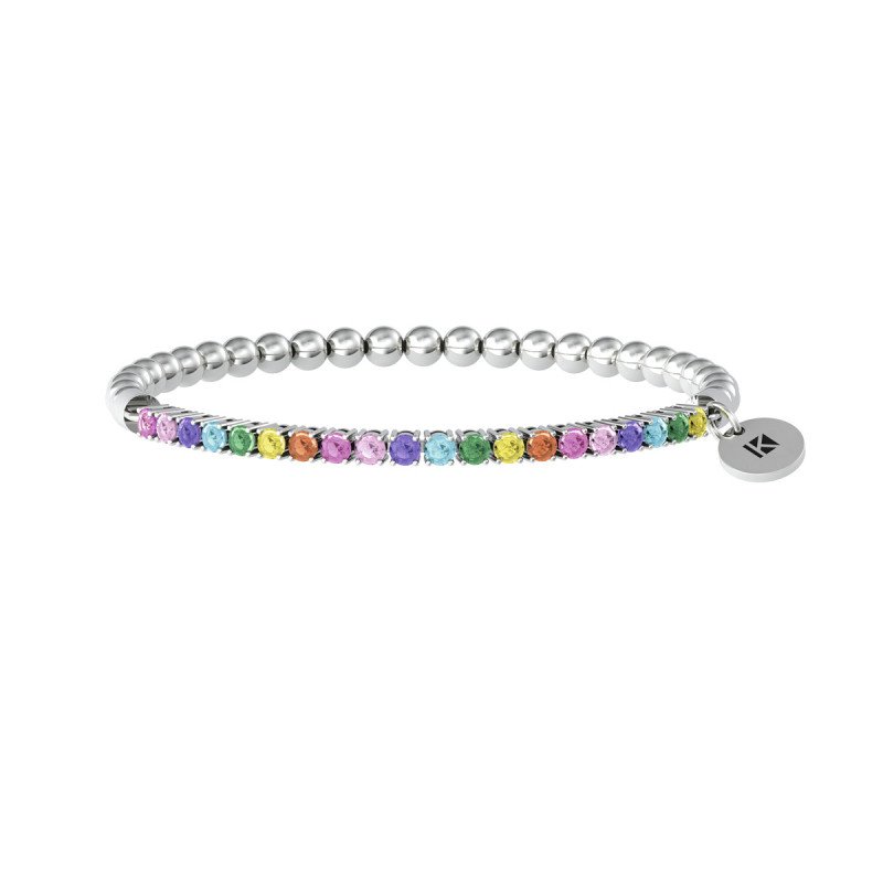 Bracciale in acciaio 316L zirconi - 732209