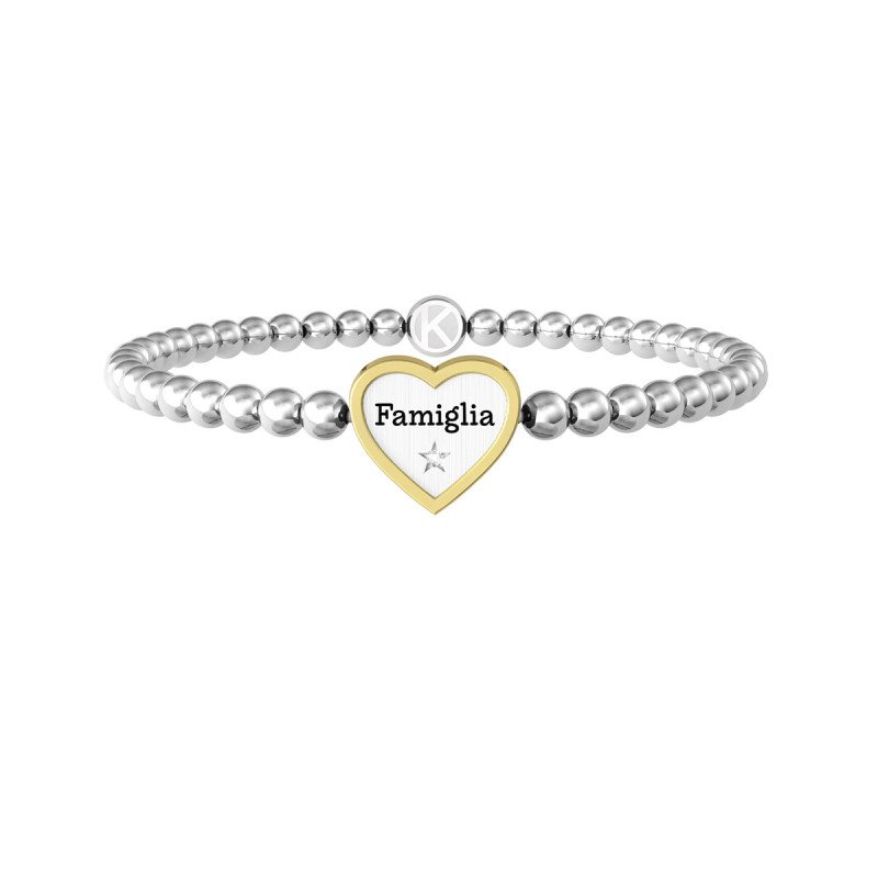 Bracciale in acciaio 316L PVD giallo cristalli - 732210