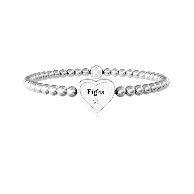 Bracciale in acciaio 316L cristalli - 732212