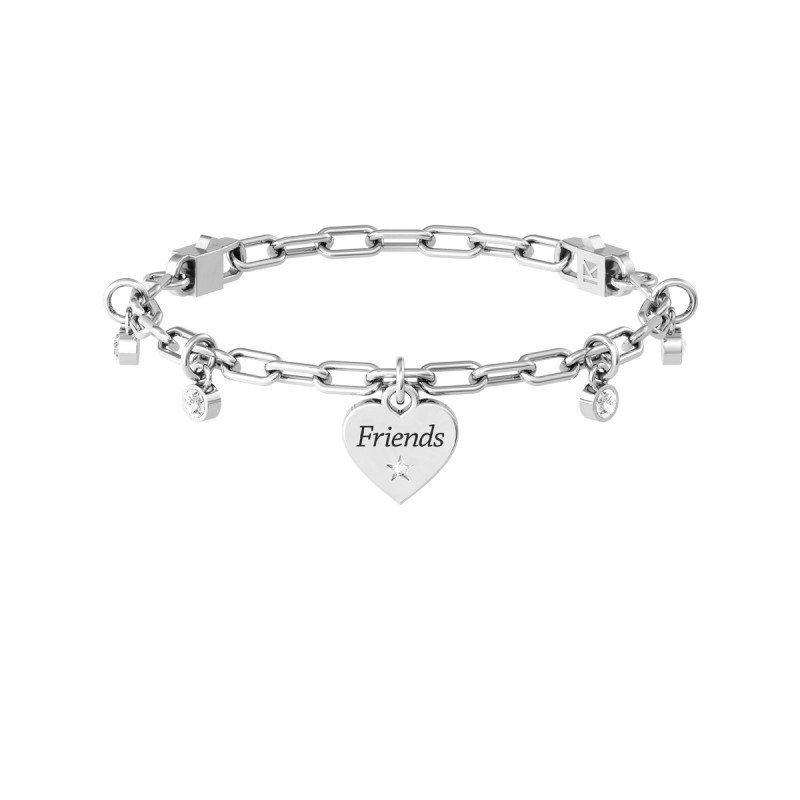 Bracciale in acciaio 316L cristalli - 732214