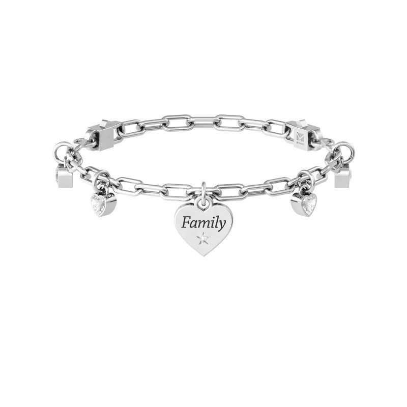 Bracciale in acciaio 316L cristalli - 732215