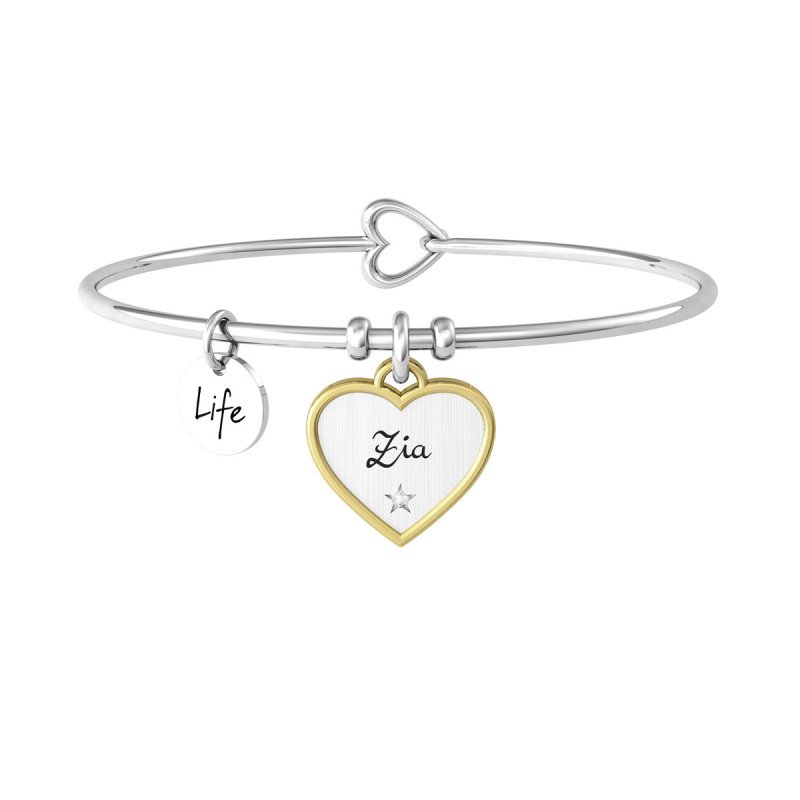 Bracciale in acciaio 316L PVD giallo cristalli - 732228
