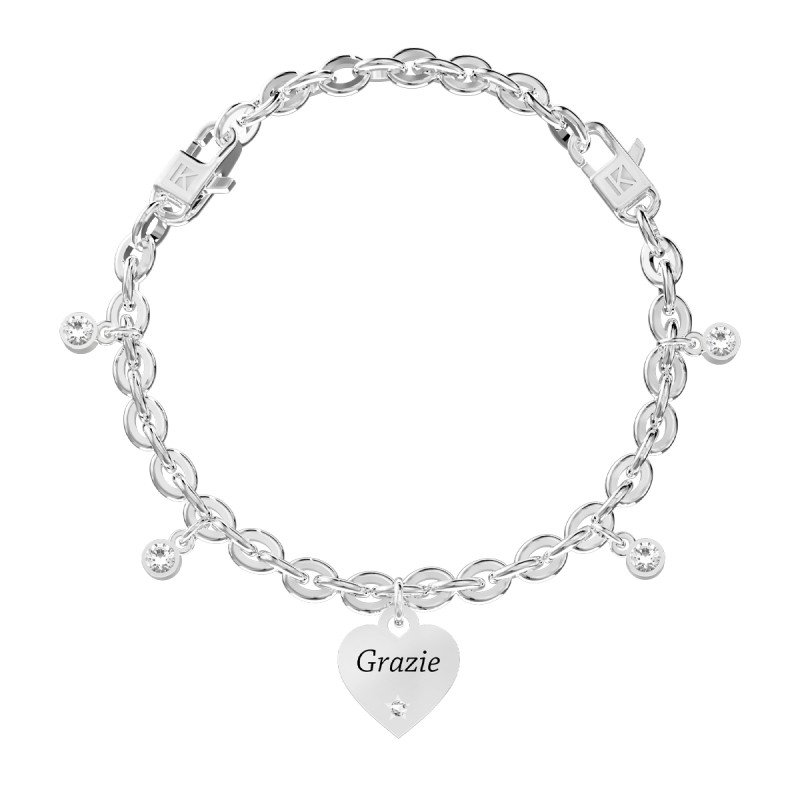 Bracciale in acciaio 316L cristalli - 732279 Bracciale in acciaio 316L cristalli - 732279