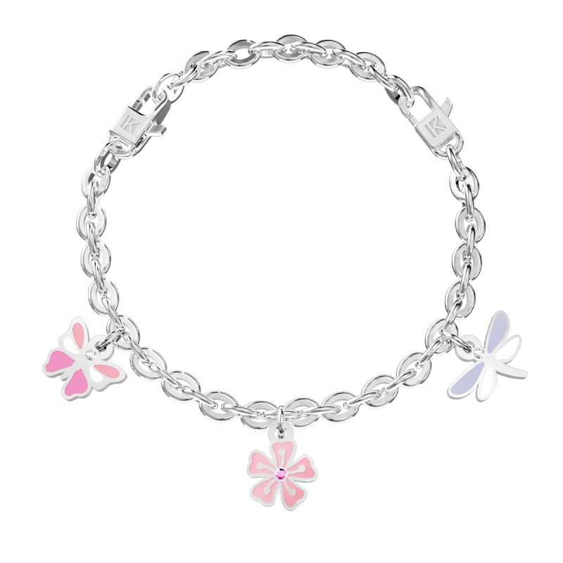 Bracciale in acciaio 316L smalto cristalli - 732285 Bracciale in acciaio 316L smalto cristalli - 732285