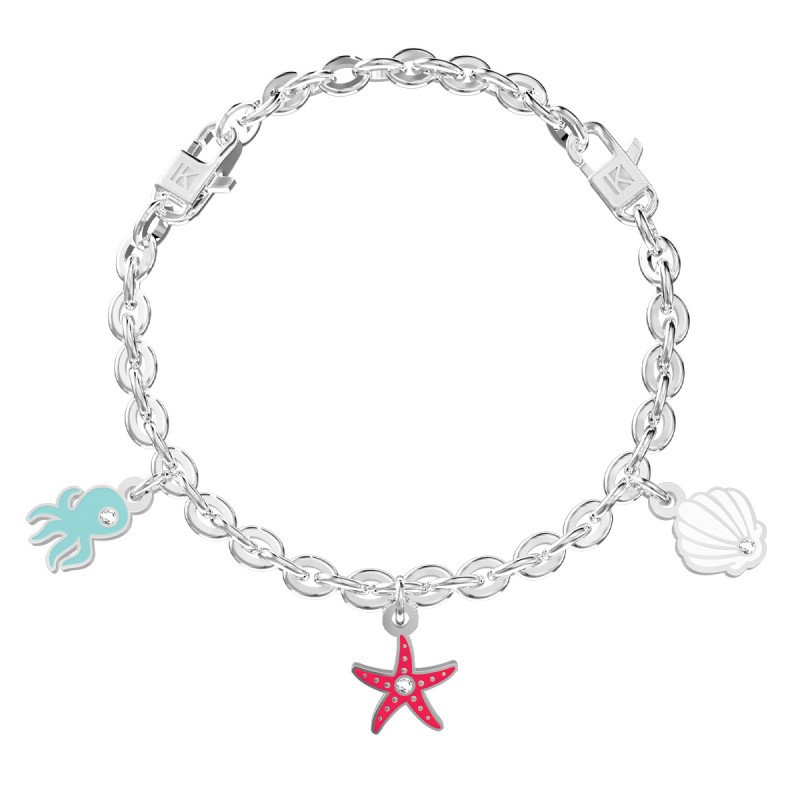 Bracciale in acciaio 316L smalto cristalli - 732286 Bracciale in acciaio 316L smalto cristalli - 732286