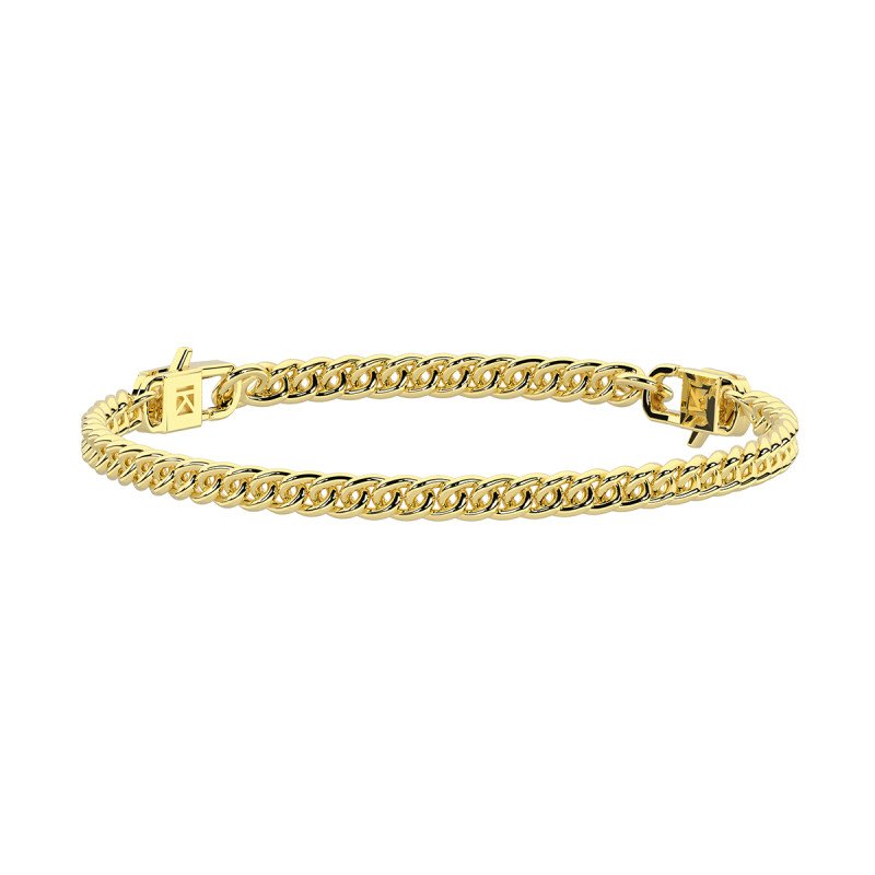Bracciale componibile dorato con catena groumette - 732382