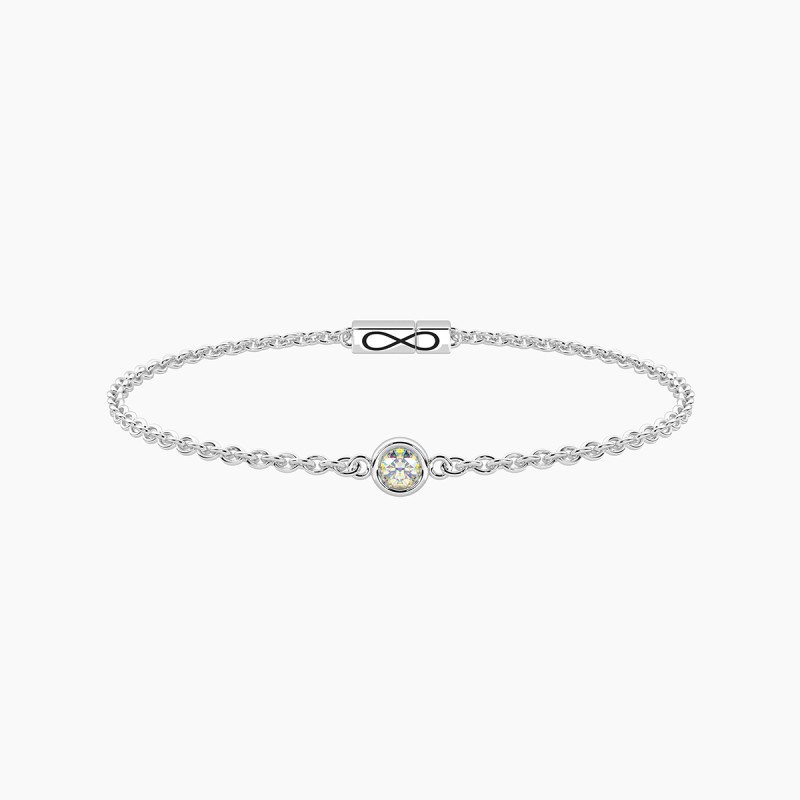 Bracciale infinity con diamante lab-grown - 732404-19