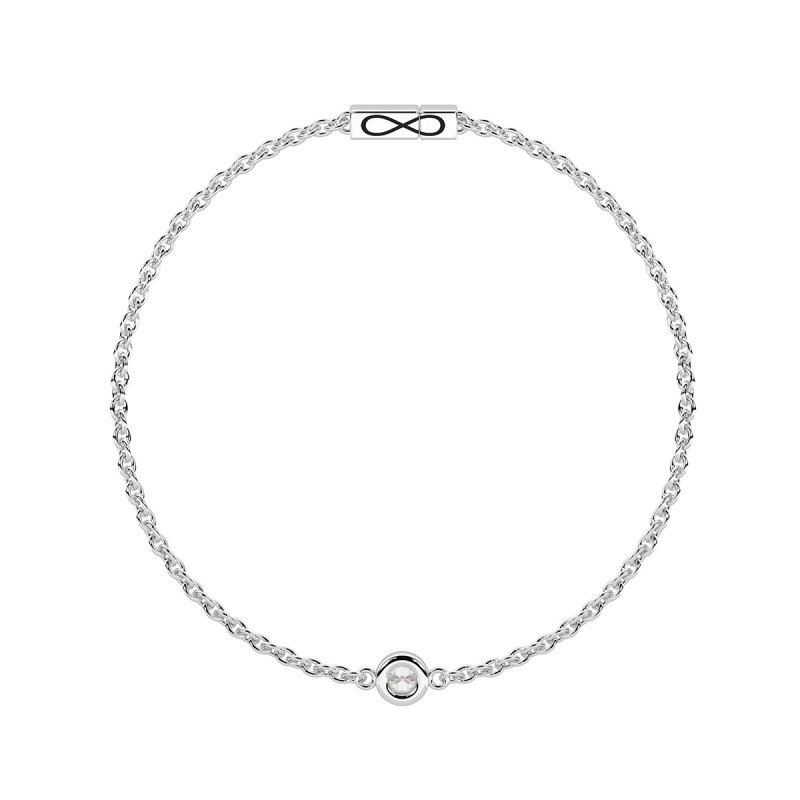 Bracciale infinity con diamante lab-grown - 732404-19