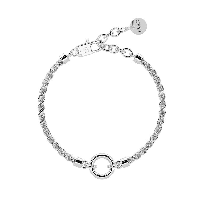 Bracciale componibile con catena corda in acciaio - 732407