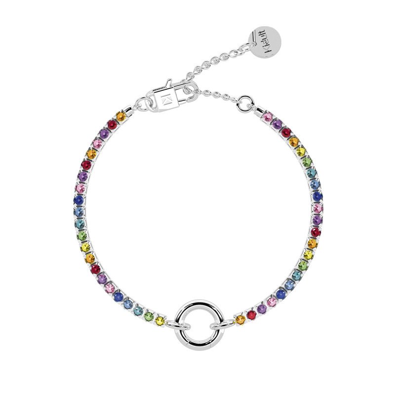 Bracciale tennis componibile con cristalli multicolor - 732410