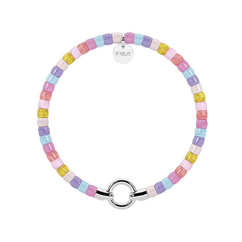 Bracciale componibile con conchiglie multicolor striate - 732411