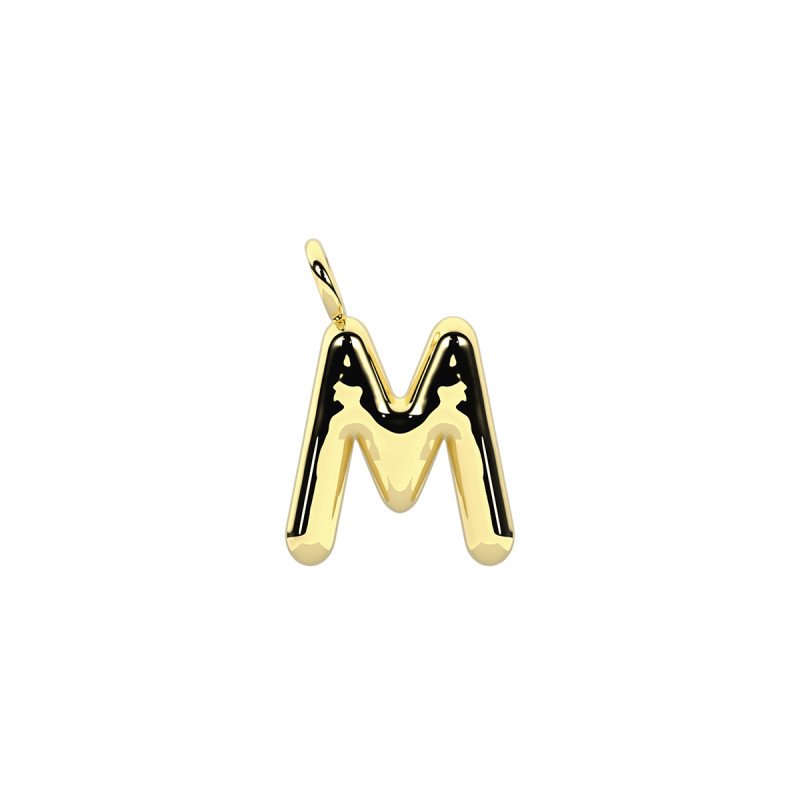 Ciondolo dorato lettera M - 741303m