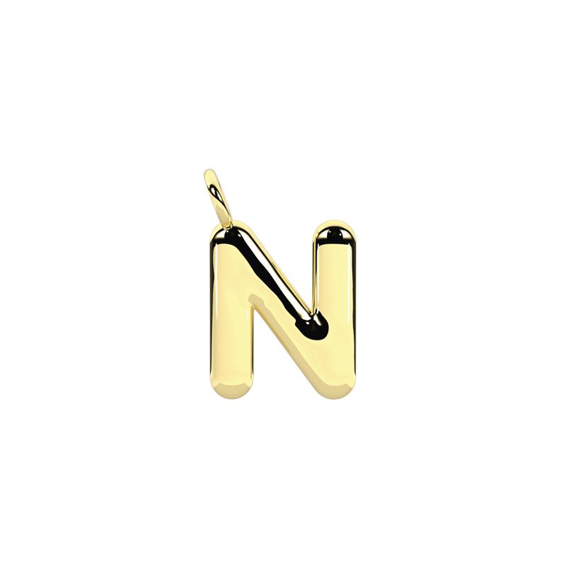 Ciondolo dorato lettera N - 741303n