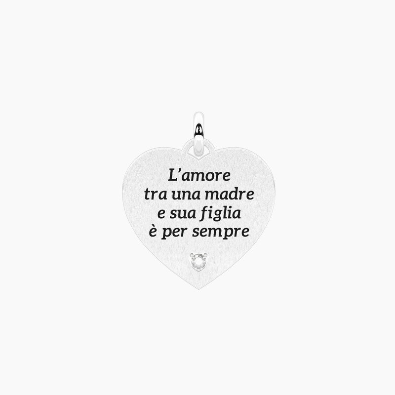 Ciondolo con scritta mamma e figlia - 741360