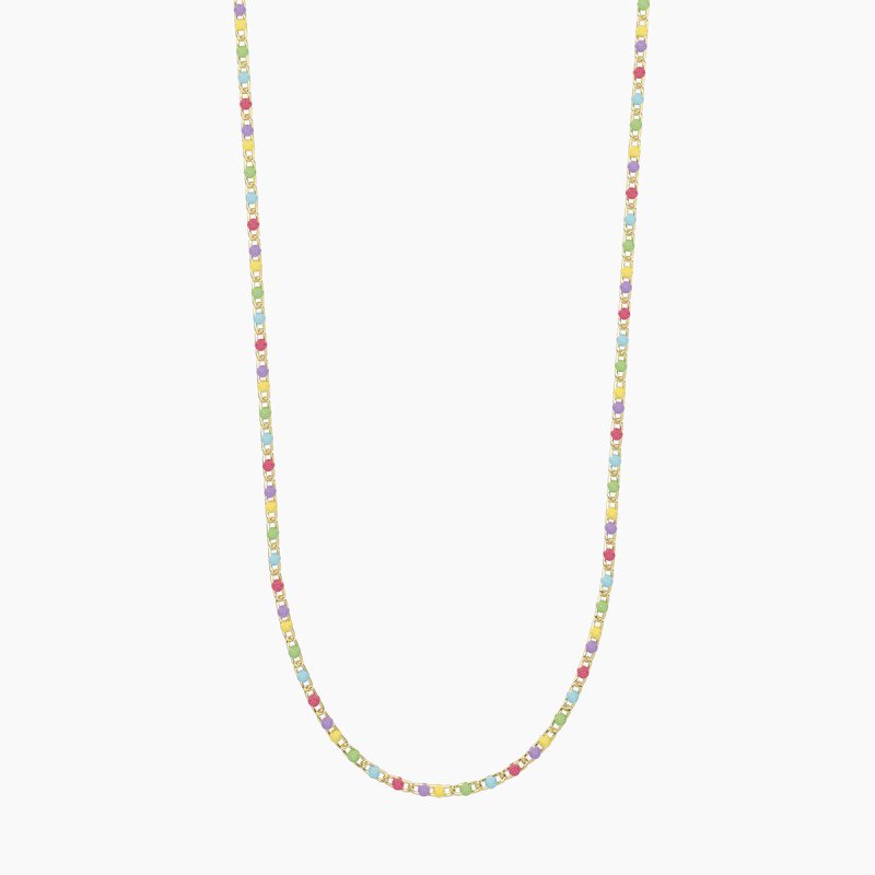 Girocollo componibile in acciaio dorato multicolor - 751254