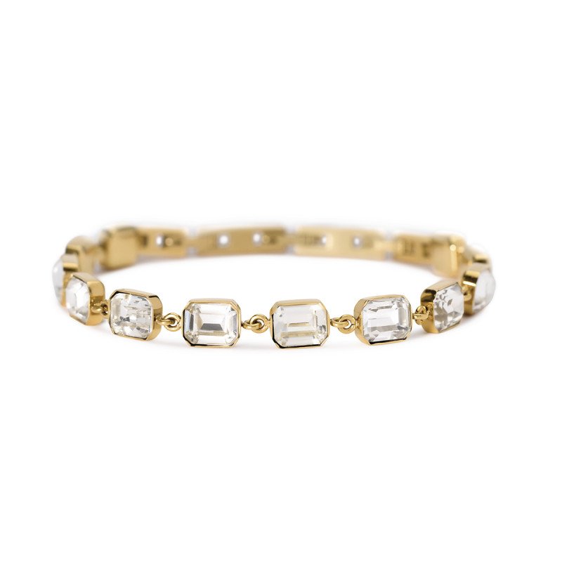 Bracciale dorato con cristalli bianchi - 831003