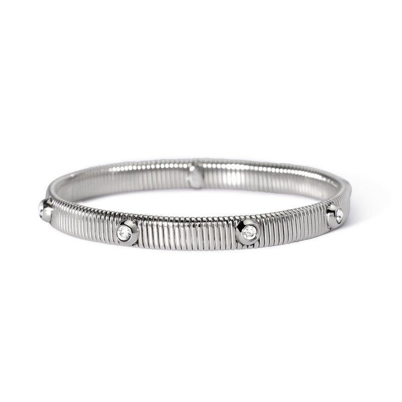 Bracciale tubogas con cristalli bianchi - 831004