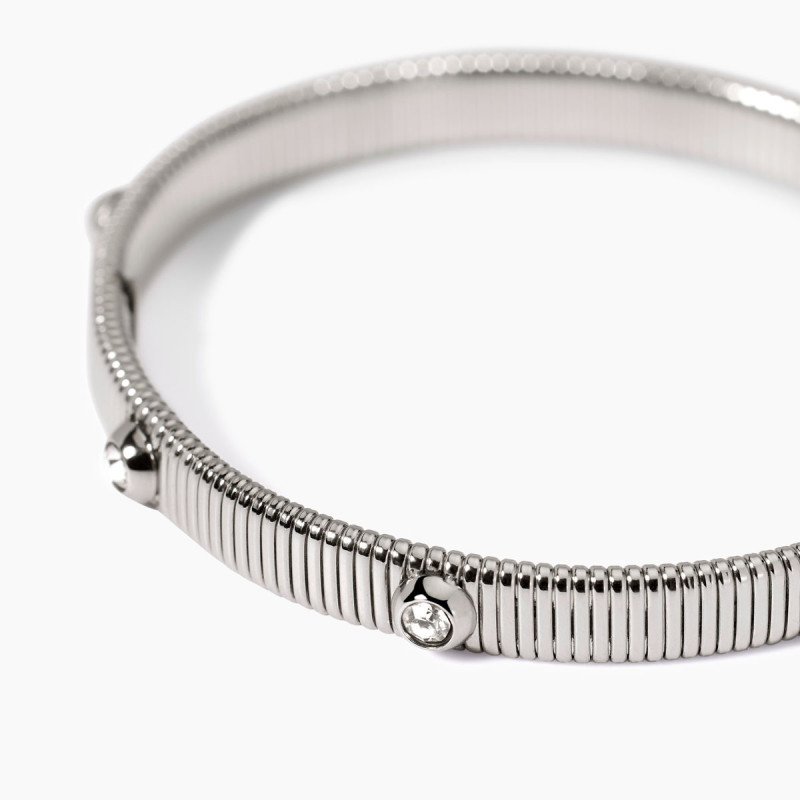 Bracciale tubogas con cristalli bianchi - 831004
