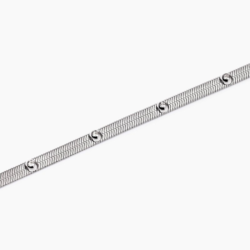 Bracciale regolabile con cristalli bianchi - 831010