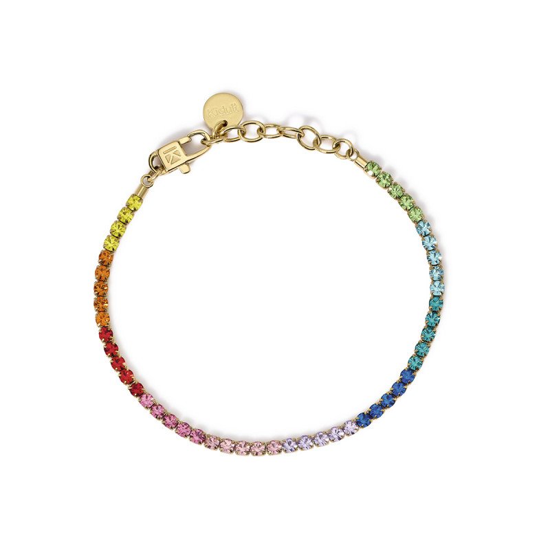 Bracciale tennis dorato multicolor - 831015