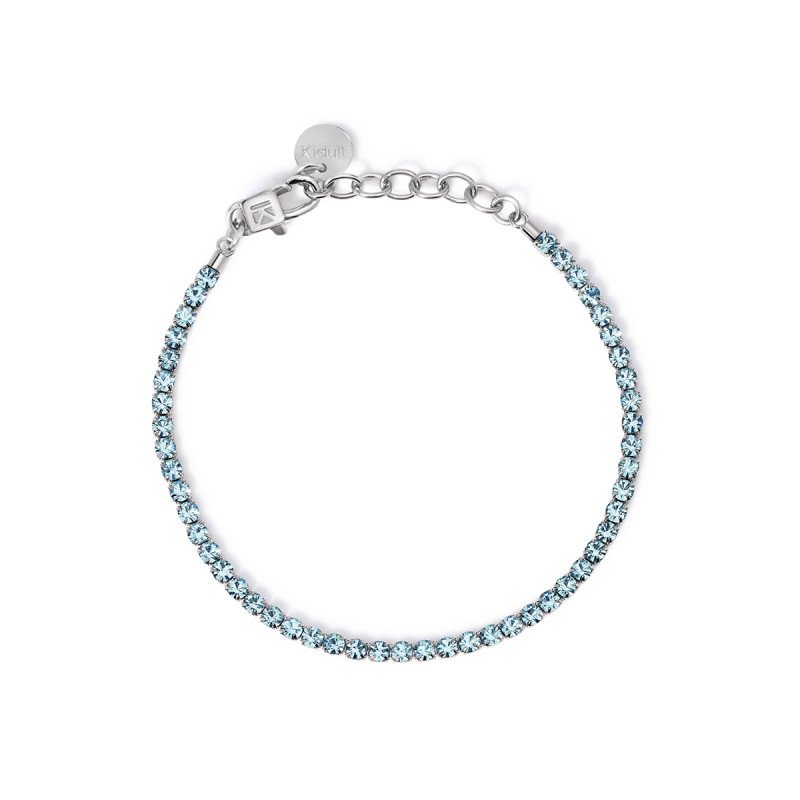Bracciale tennis con cristalli azzurri - 831016