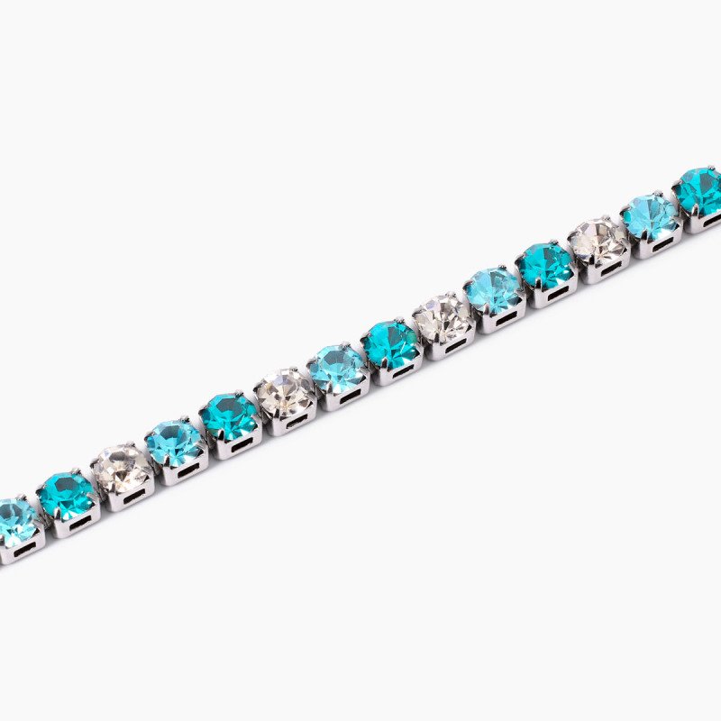 Bracciale tennis con cristalli bianchi e blu - 831021