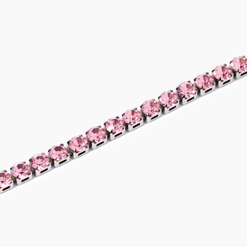 Bracciale tennis con cristalli rosa - 831023